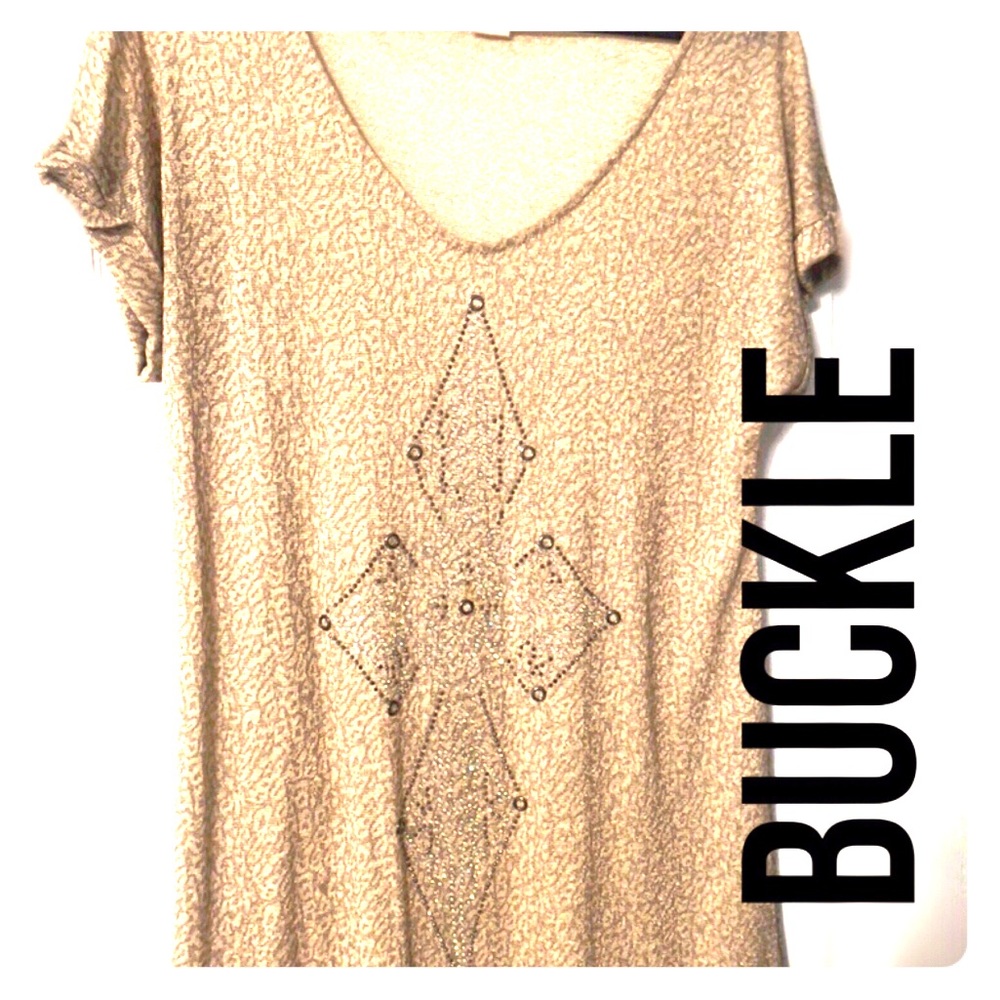 Buckle gold shirt ⭐️ sz L ⭐️ short sleeve